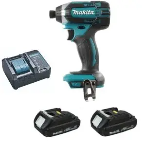 מברגת אימפקט מקיטה נטענת + 2 סוללות Makita 1.5אמפר