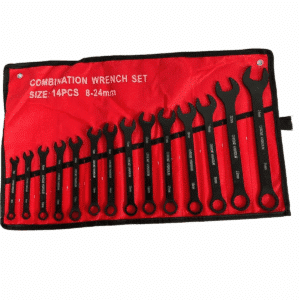 סט מפתחות רינג-פתוח 14 יחידות (8-24 מ"מ) מבית Scorpion – בנרתיק גלילה מקצועי