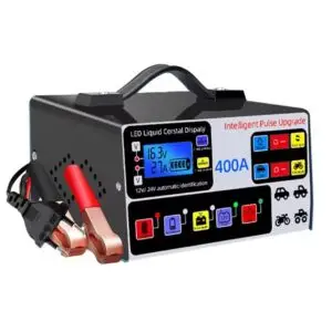 מטען מצברים דיגיטלי וחכם 12V/24V (דגם 400A / 220W) , מצב תיקון פולסים וטעינה אוטומטית מלאה מבית סקורפיון
